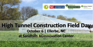 Cover photo for High Tunnel Construction Field Day on Saturday, October 6, 2018