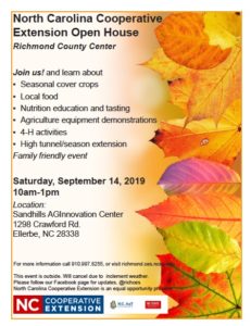 Cover photo for N.C. Cooperative Extension, Richmond County Center OPEN HOUSE