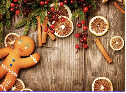 gingerbread man and oranges