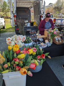 Cutflower grower at a local farmers' market